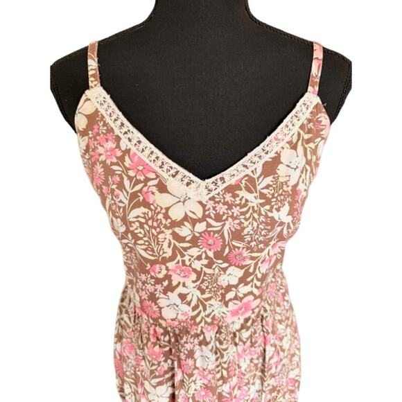 Rachel Zoe Los Angeles Floral Smocked Cottagecore Boho Midi Dress – Women’s 12 - Picture 4 of 8